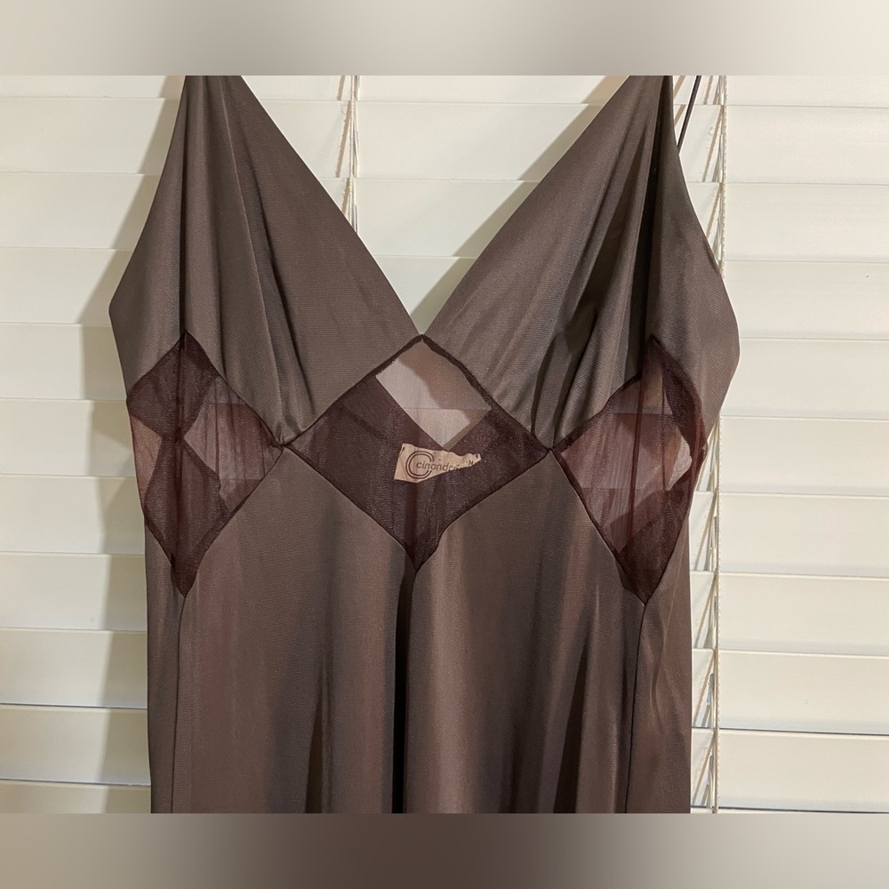 Vintage Sheer Under-bust Maxi Dress | Sz M
